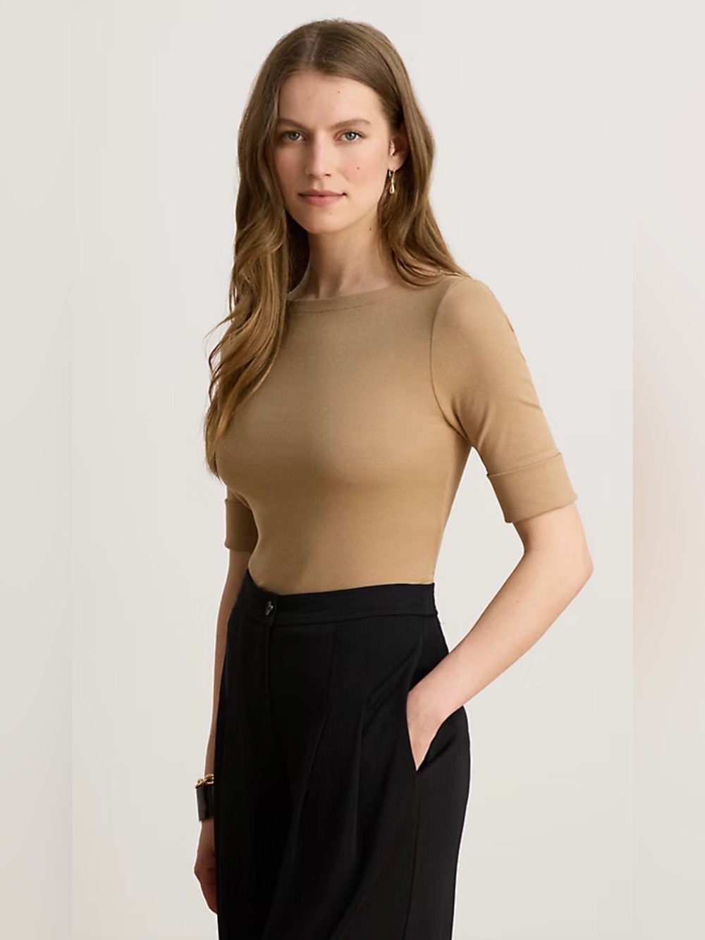 Ralph Lauren LRL Stretch Cotton Boatneck Tee